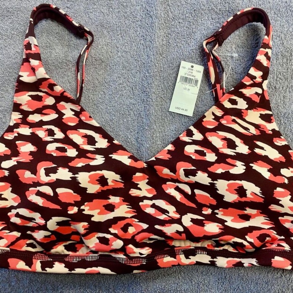 NWT Aerie Goals Plunge Sports Bra - Maplewood - M